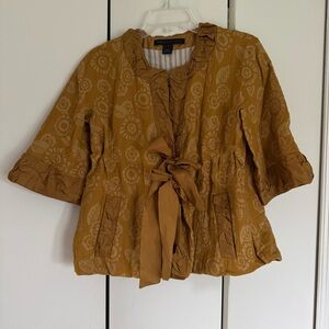 Marc Jacobs Mustard Floral pea coat